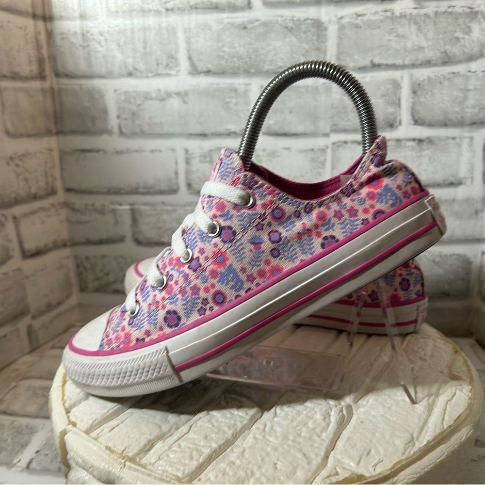 Floral Kids Sneakers - Pink and Purple